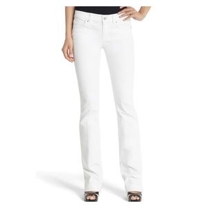 WHBM Noir 4R Boot Leg Jeans White